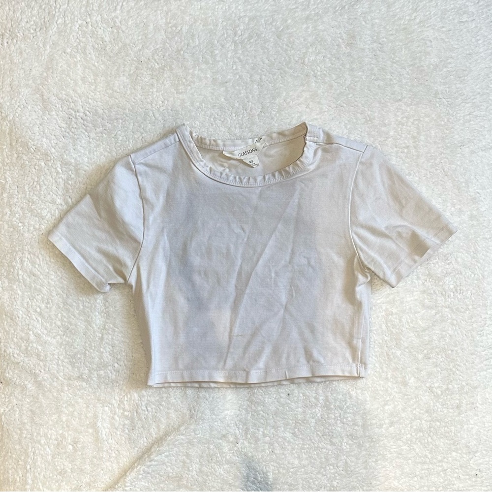 Glassons White Crop Top